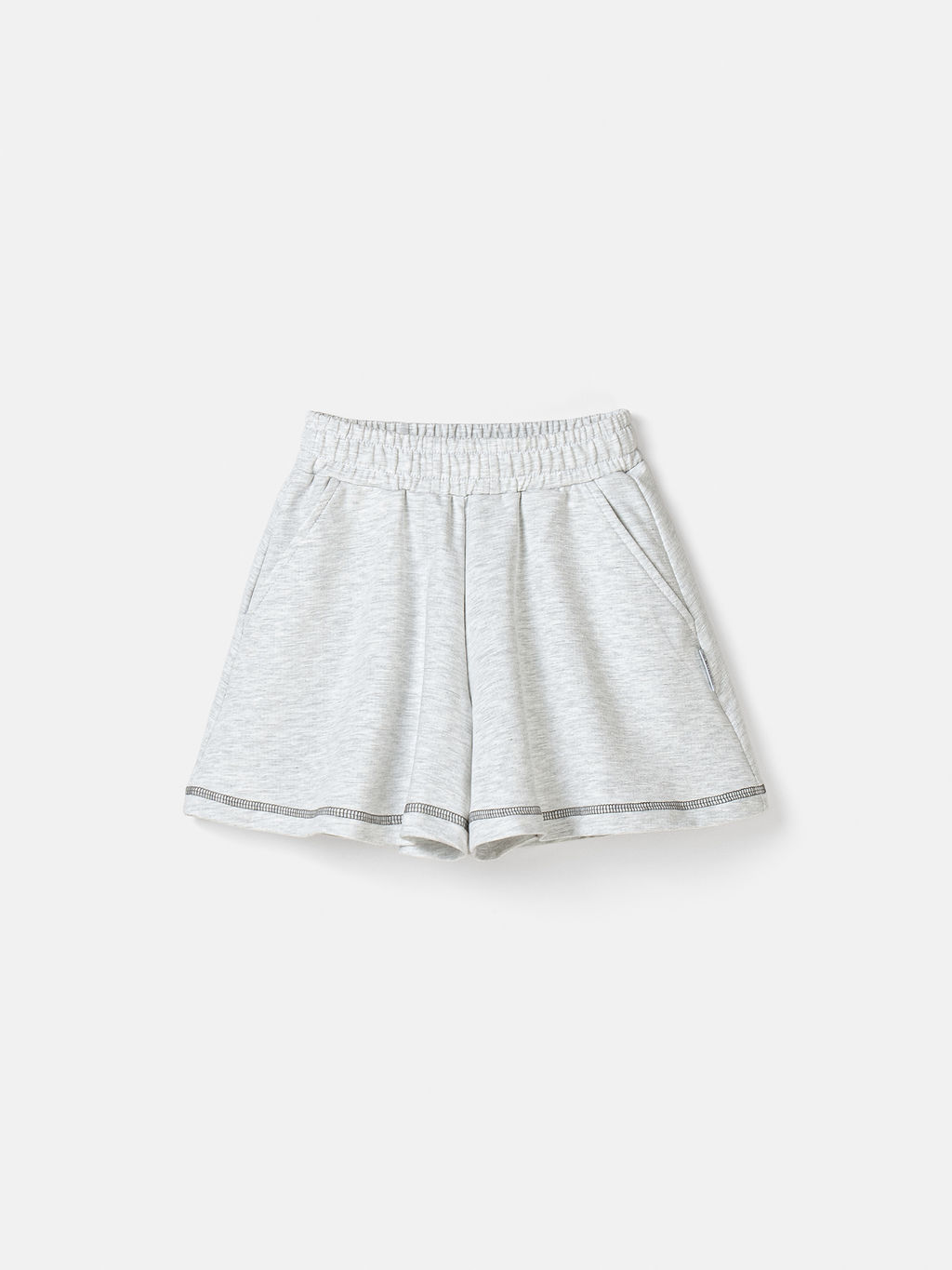 Юбка-шорты "Серый меланж" из футера 7+