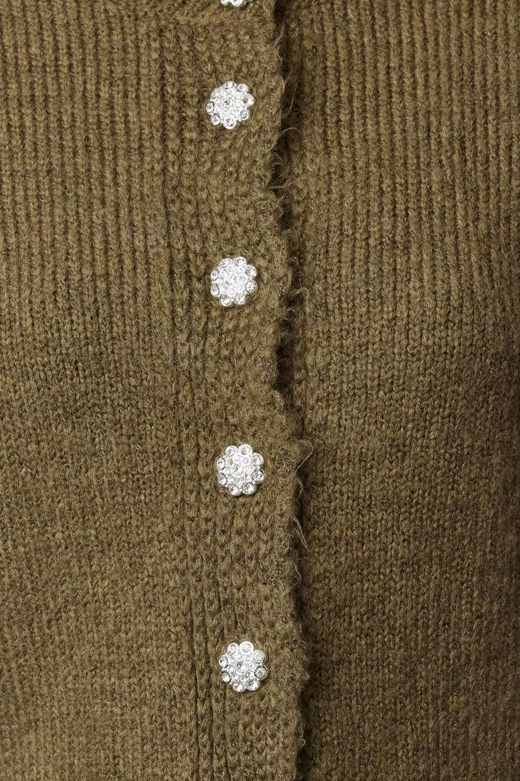 TRENDYOLMILLA Antrasit Yumusak Dokulu Mucevher Dugmeli Ceket Gorunumlu Triko H?rka TWOAW21HI0034  фото 3