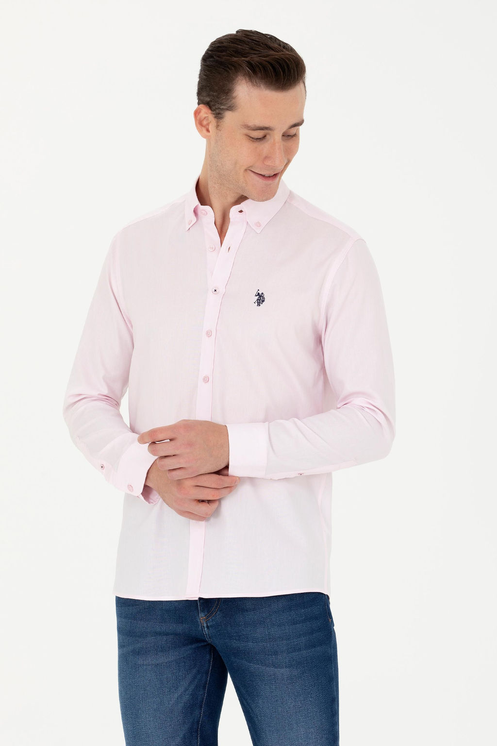 Мужская базовая рубашка с длинным рукавом Magnolia Неожиданная скидка в корзине - U.s. polo assn фото 3