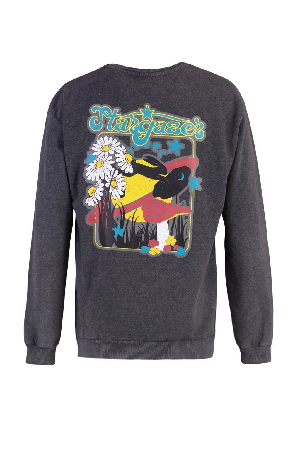 Antrasit Relaxed/Rahat Kesim Bisiklet Yaka Eskitme/Soluk Efektli Sweatshirt TMNAW23SW00476 - Trendyolmilla фото 9