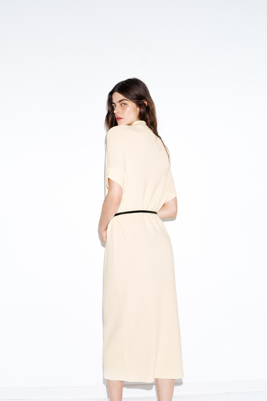 VESTIDO PUNTO CINTUR?N / Crudo - Zara фото 3