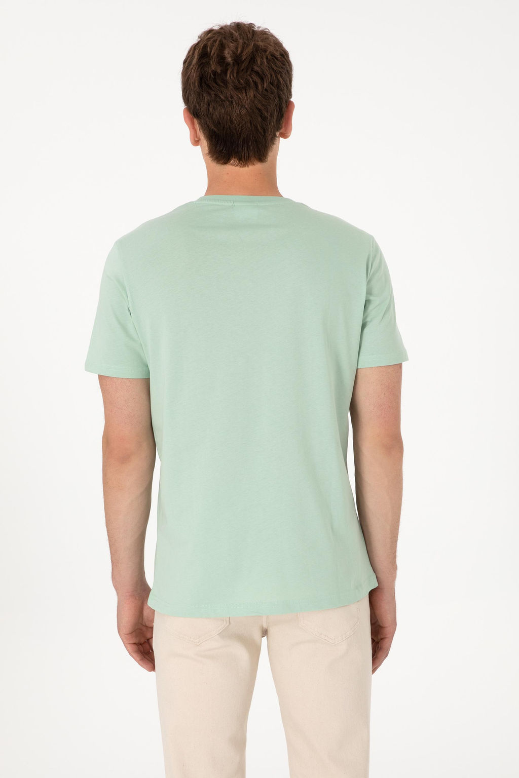 Erkek Regular Fit Bisiklet Yaka Su Ye_ili Basic Ti__rt Sepette S_rpriz _ndirim - U.s. polo assn фото 14