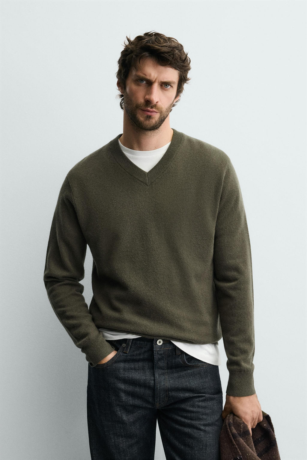 100% WOOL V-NECK JUMPER - Zara фото 2