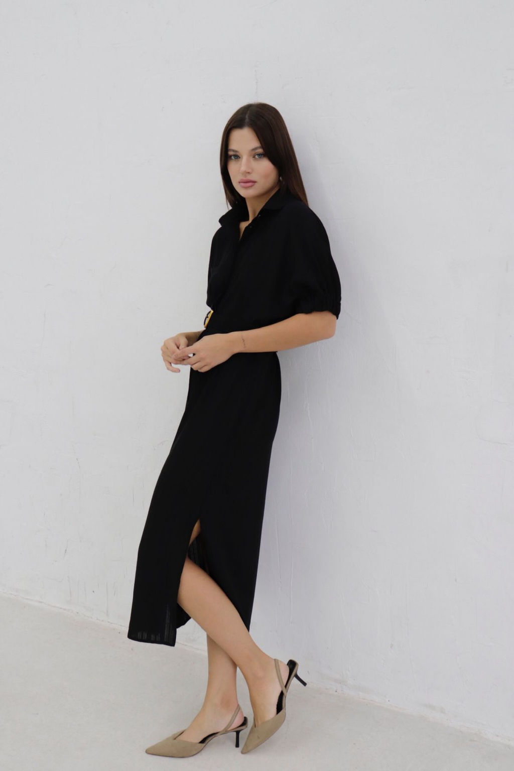 Платье-рубашка с объёмными рукавами - Martichelli фото 14