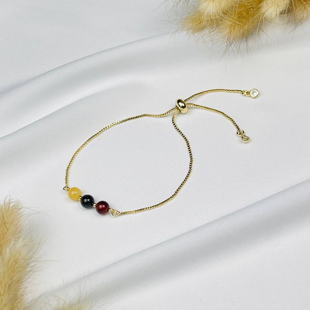 Браслет регулируемый для Скорпиона из Турмалина,Граната и Опала - Радуга самоцветов фото 2