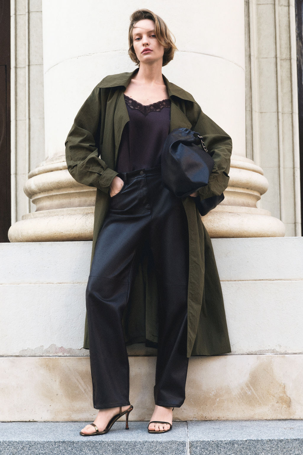 Pantal?n revestido con pernera barrel - H&m фото 5