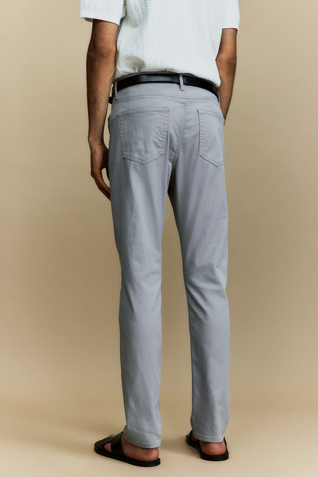 Pantalon en sarga de algodon Slim Fit - H&m фото 5