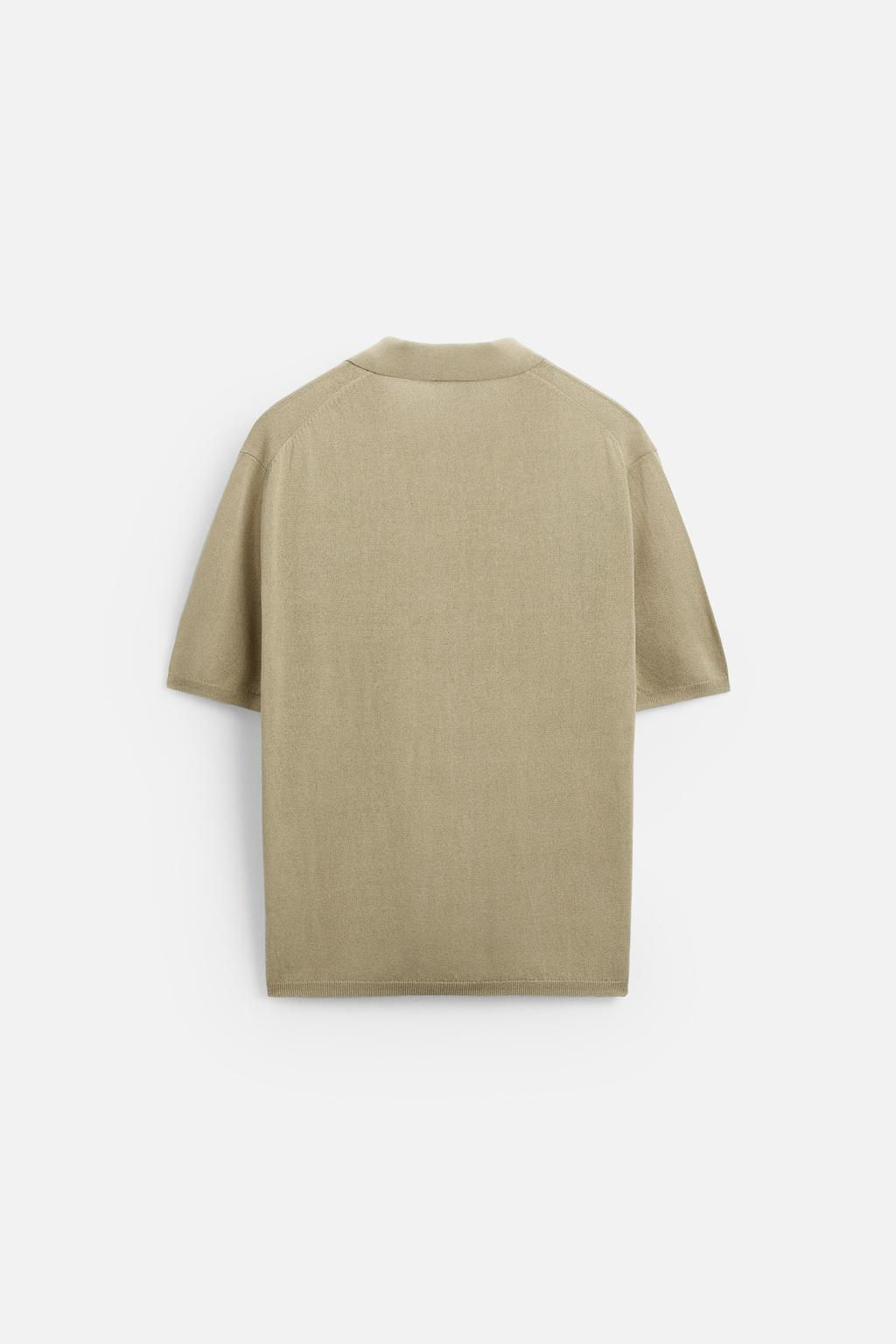 LYOCELL - LINEN KNIT POLO SHIRT - Zara фото 3
