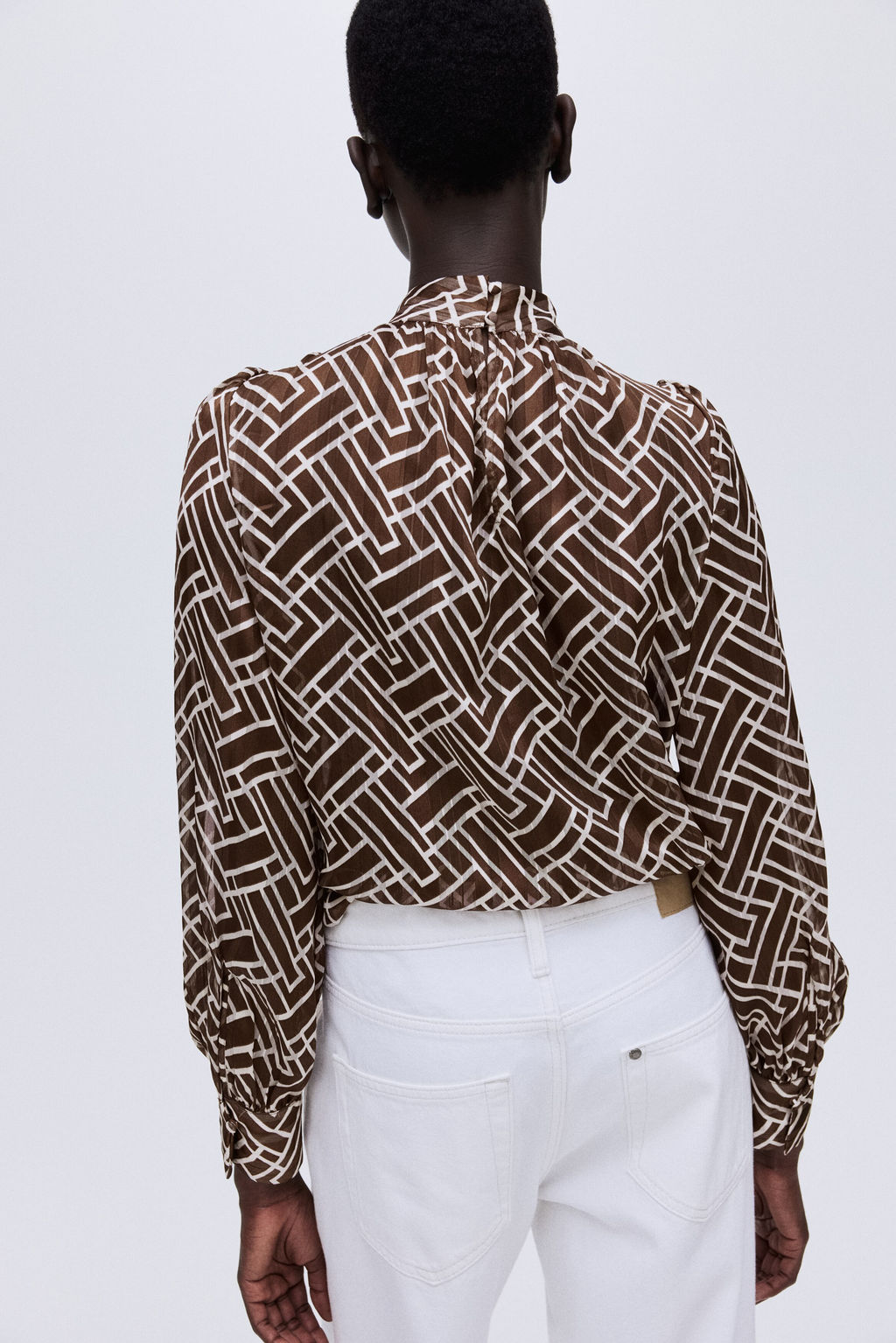 Stand-collar blouse - H&m фото 9