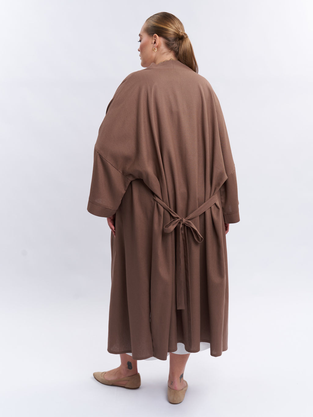 Кардиган льняной длинный TKA04052BEG18