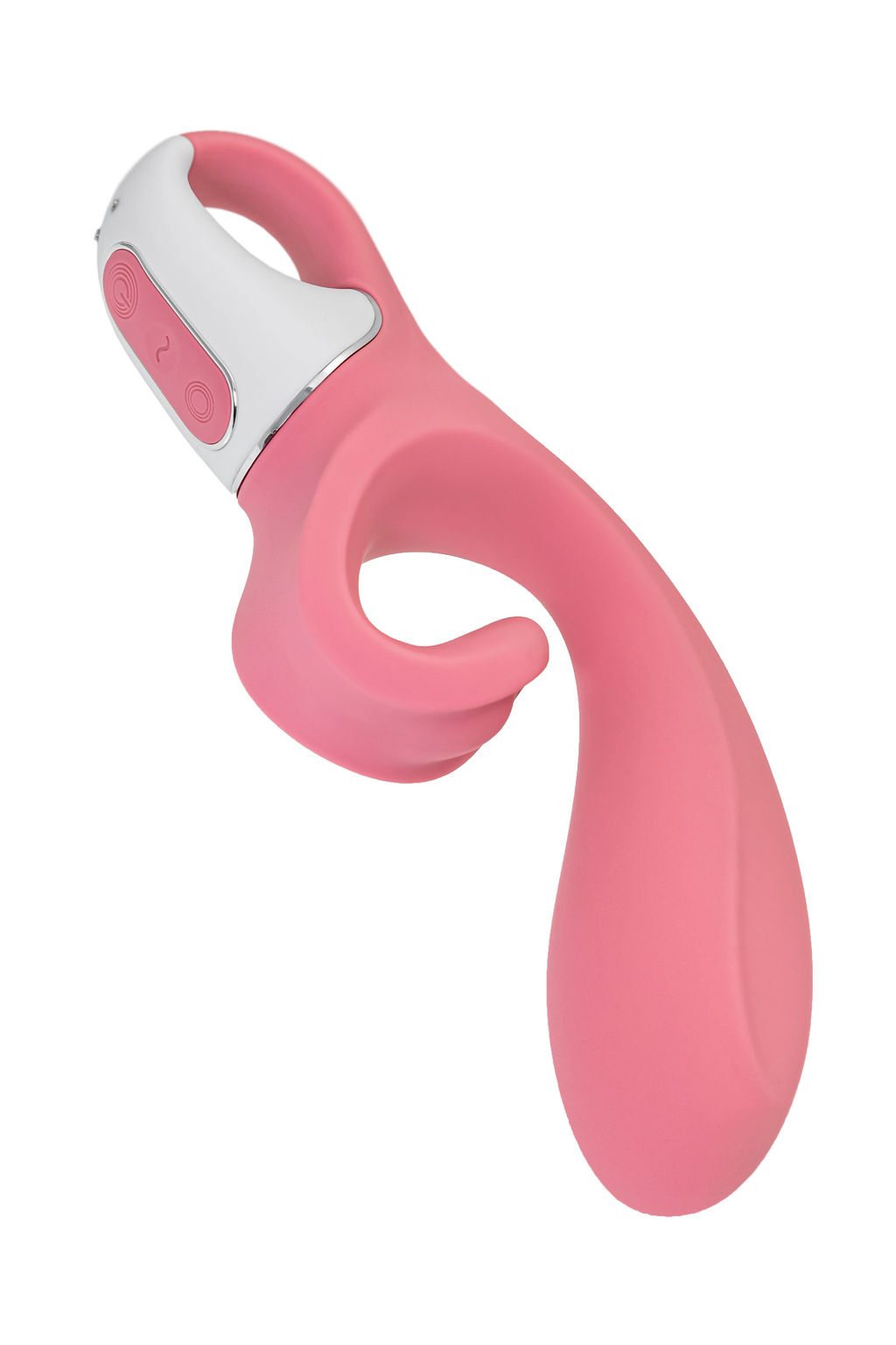 Нереалистичный вибратор Satisfyer Hug me, силикон, розовый  фото 2