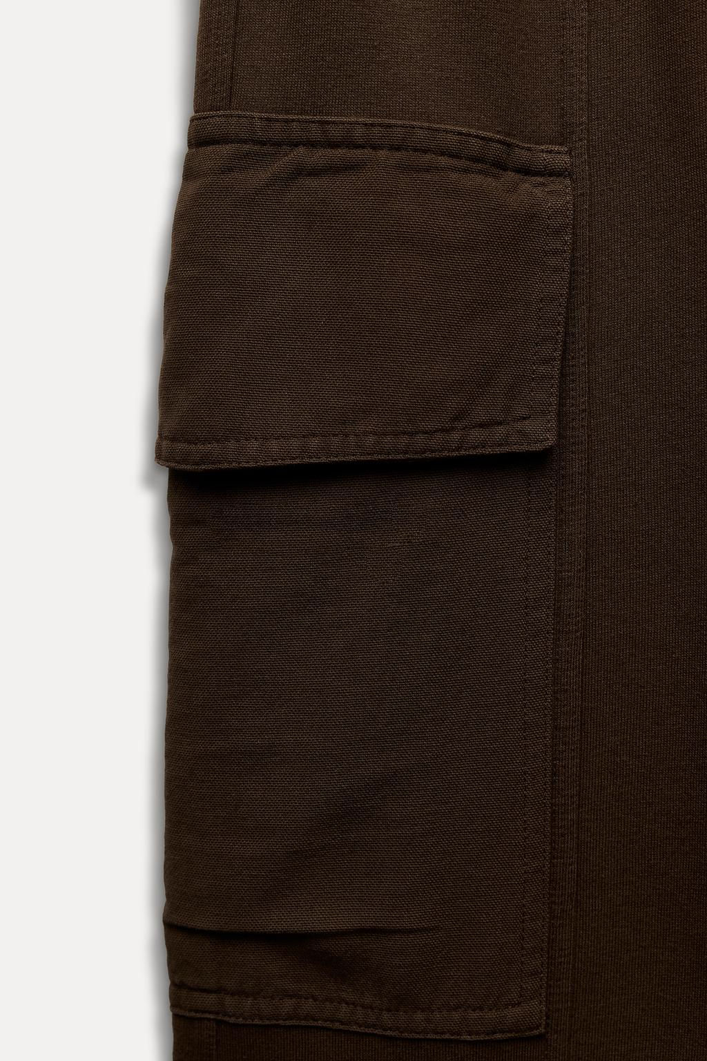 WASHED-EFFECT CARGO TROUSERS WITH ZIPS - Zara фото 8