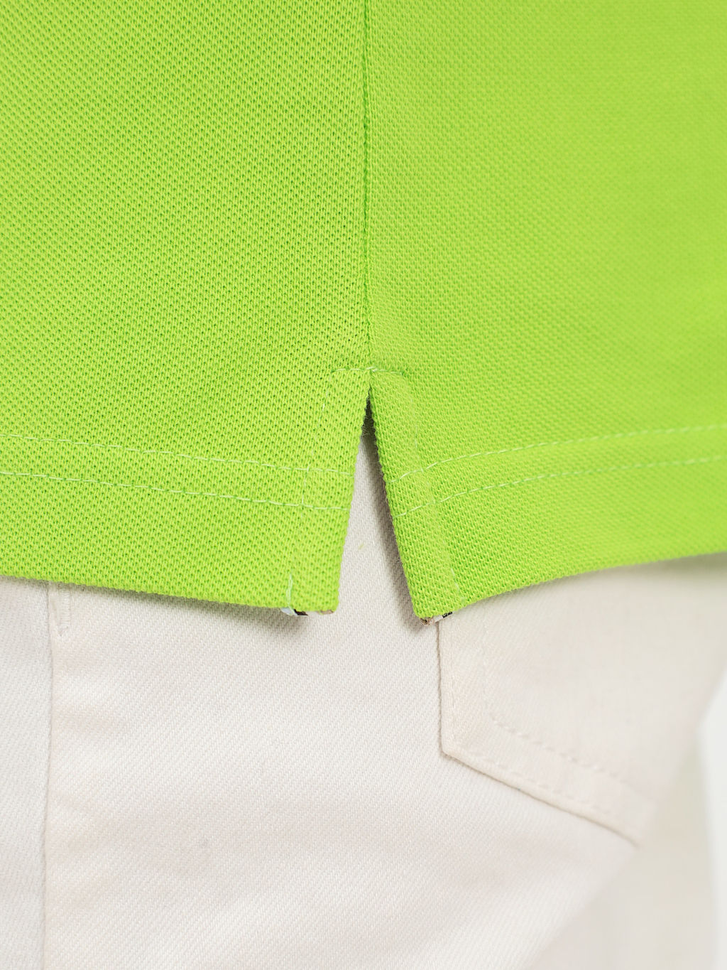 Джемпер мужской с воротником поло короткий рукав GREG G144-PO124T-CTP1085 (салат неон)  фото 4