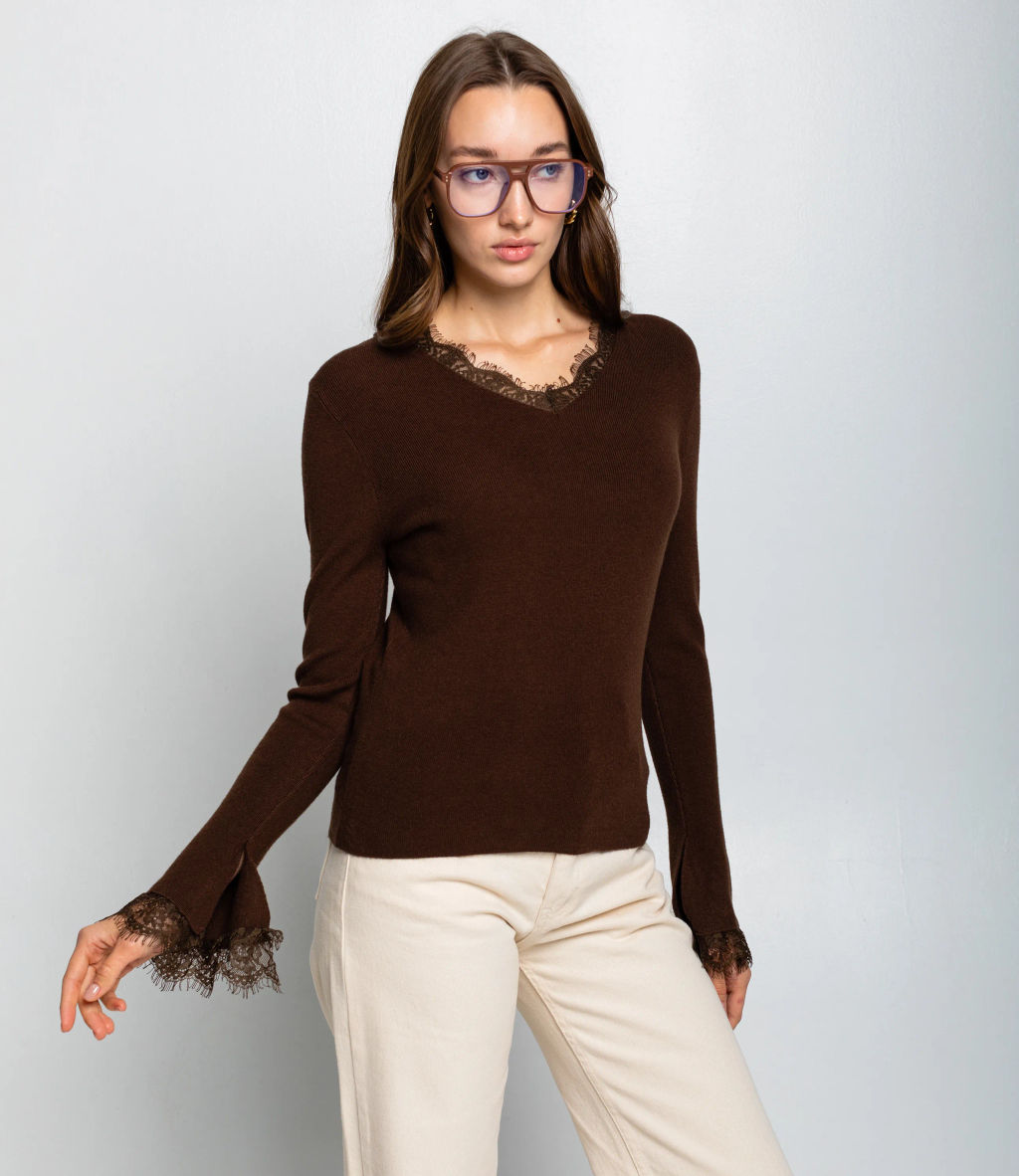 Джемпер #КТ9045, шоколадный - Dommod фото 2