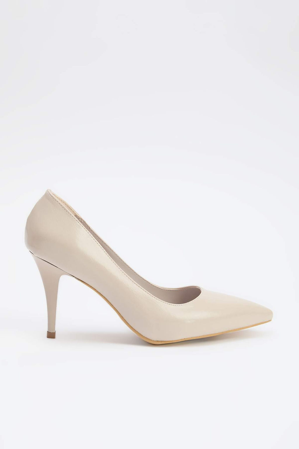 Bej Rugan 9 cm Sivri Burun Kad?n Klasik Topuklu Ayakkab? TAKSS26TO00017