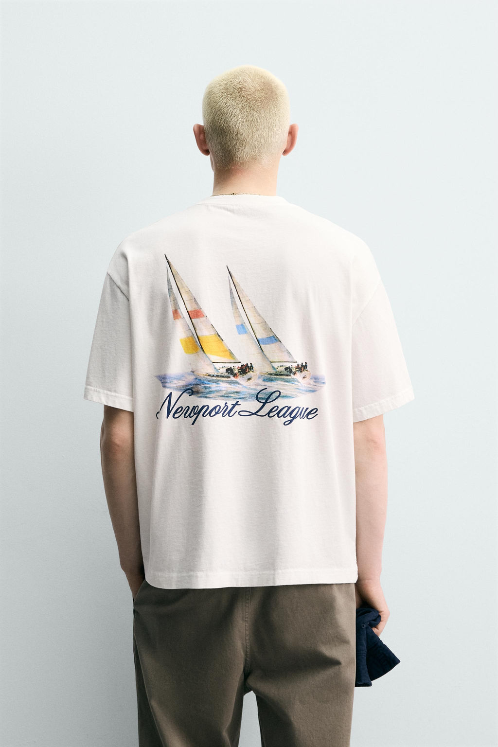 CAMISETA ESTAMPADO N?UTICO COMBINADO / Blanco