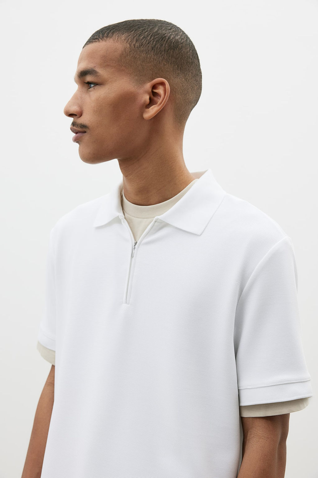 Polo con media cremallera Slim Fit - H&m фото 3