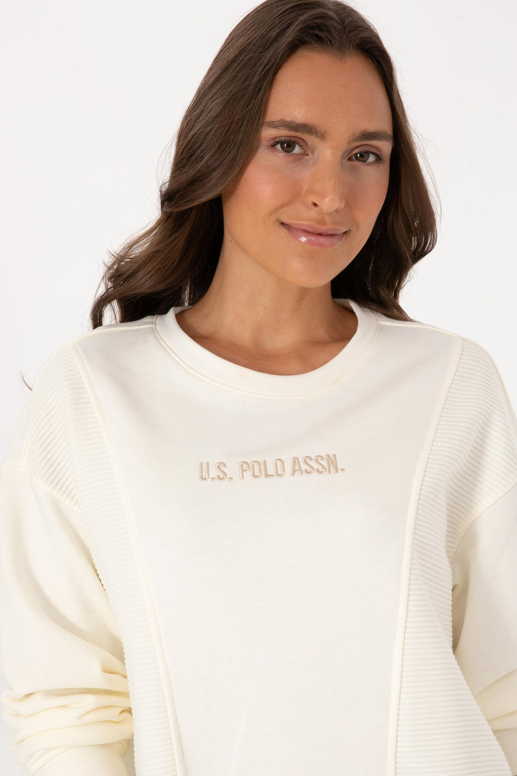 Kad_n Krem Sweatshirt Sepette S_rpriz _ndirim - U.s. polo assn фото 2