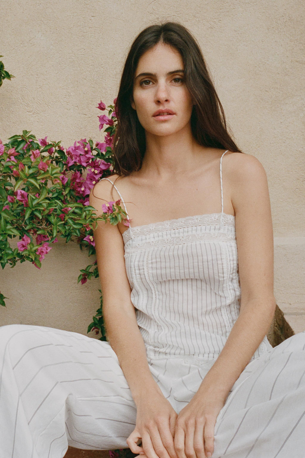 TOP RAYAS PUNTILLA / Blanco