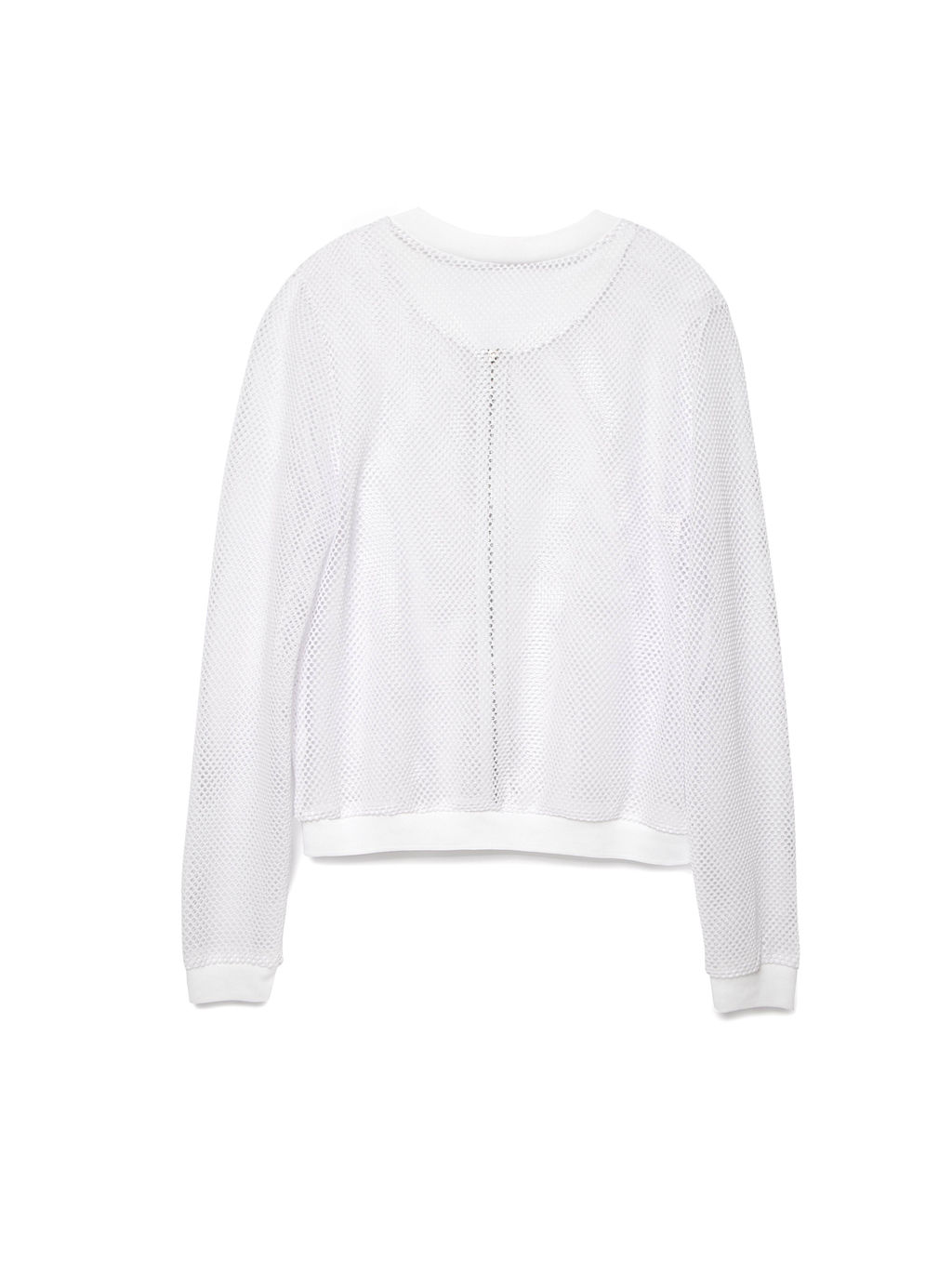 CONTE Белый фактурный бомбер в сеточку на молнии LJ 1133 white - Conte elegant фото 4