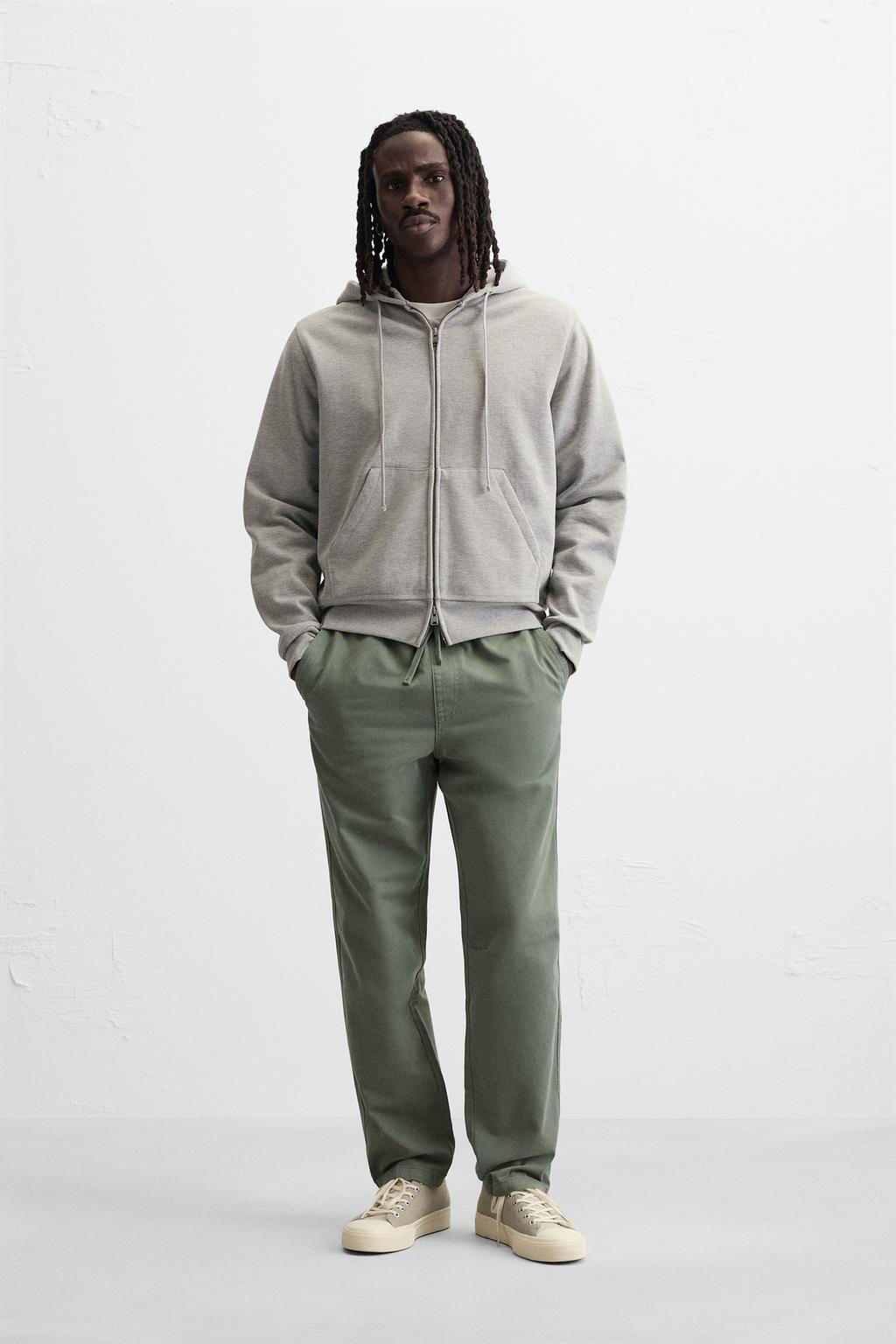 WASHED JOGGER WAIST TROUSERS - Zara фото 27