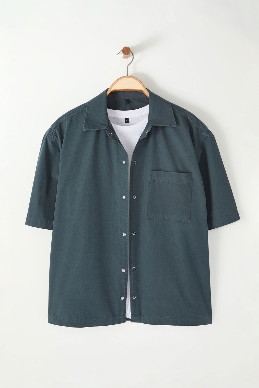 TRENDYOL MAN Antrasit Boxy Fit Paper Touch Gomlek TMNSS25GO00020 - Trendyolmilla фото 5