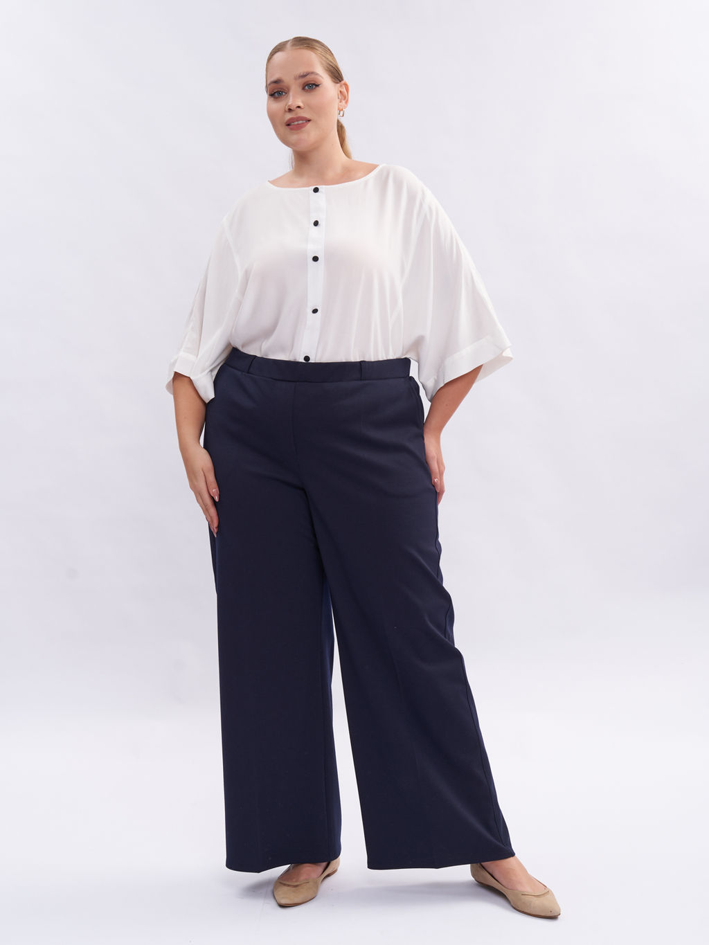 Брюки из плотного трикотажа BB23006DBL05