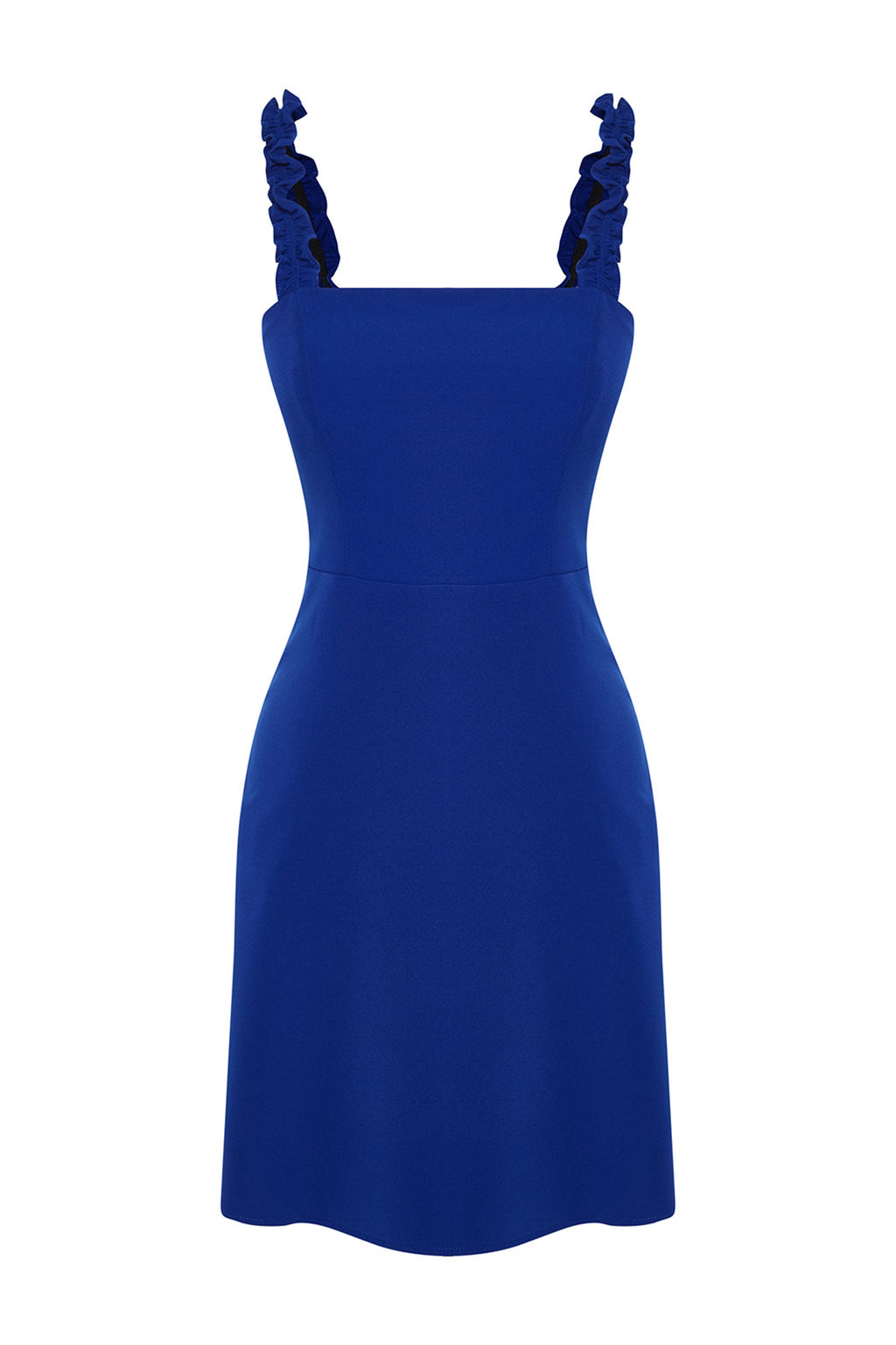 TRENDYOLMILLA Sar? A Kesim Kare Yaka Ask? Detayl? Mini Dokuma Elbise TWOSS22EL2175  фото 25