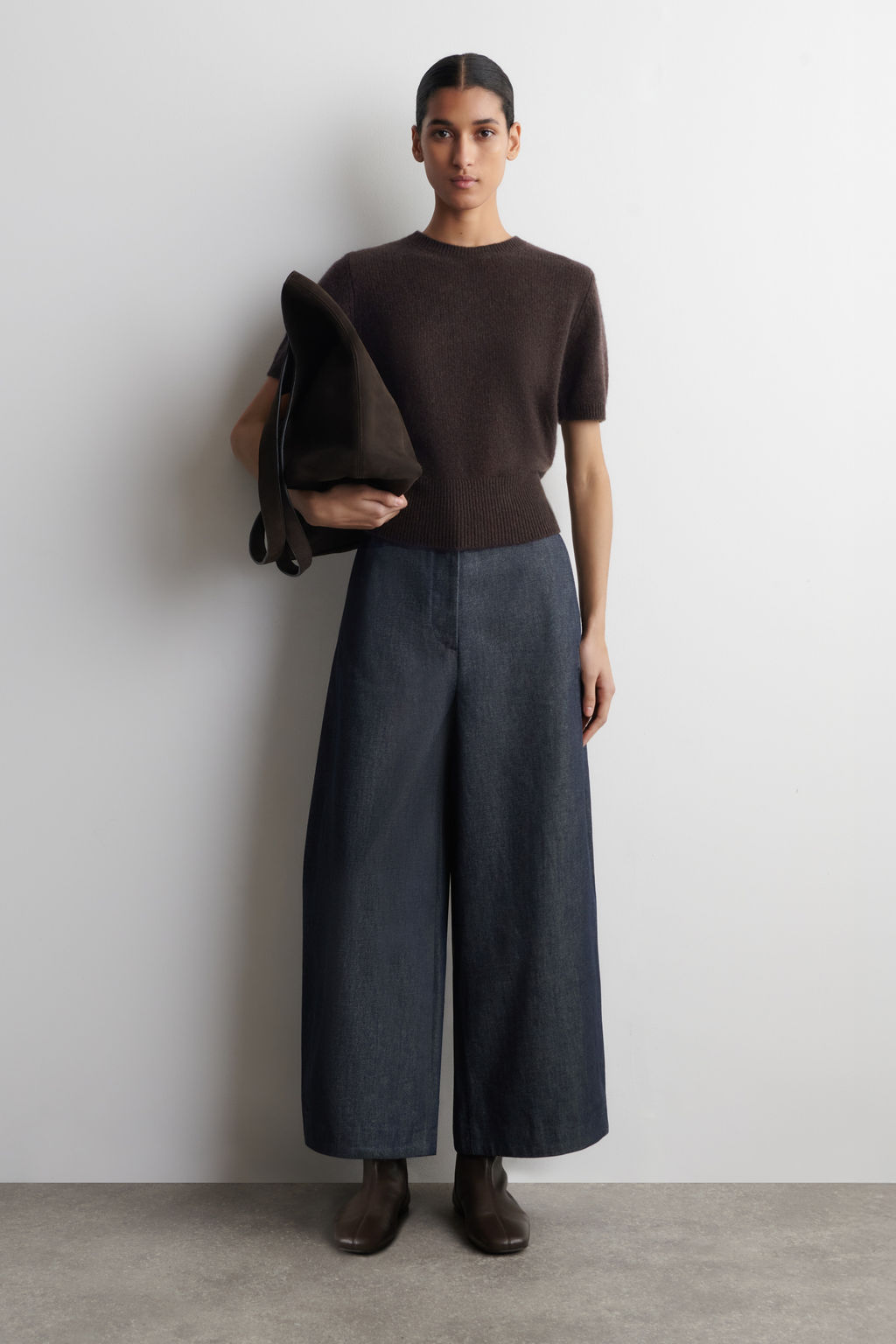 PANTAL?N VAQUERO CROPPED BARREL LEG SIN TRATAR - H&m фото 2