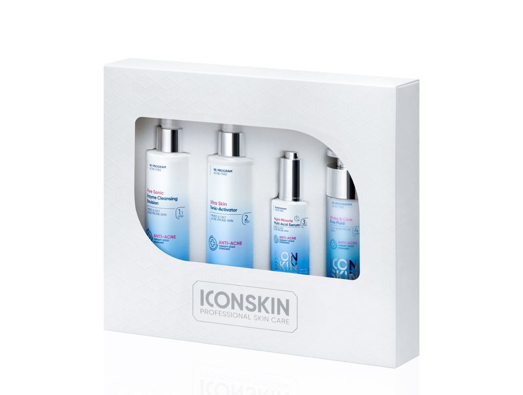 ICON SKIN Косметический набор для лечения акне легкой степени. 4 средства.  фото 2