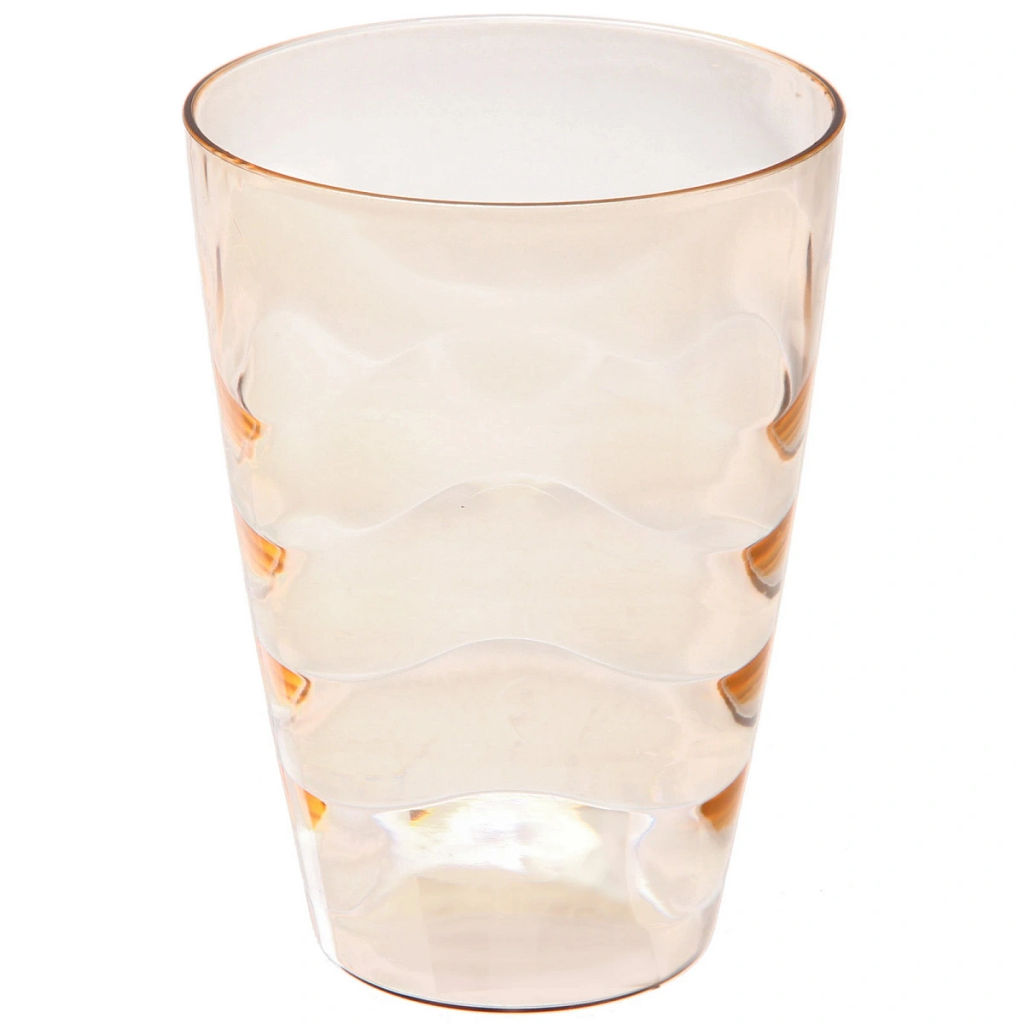 Цена за 2 шт. Стакан пластиковый 500мл "Волна" в наборе 4шт, микс цветов