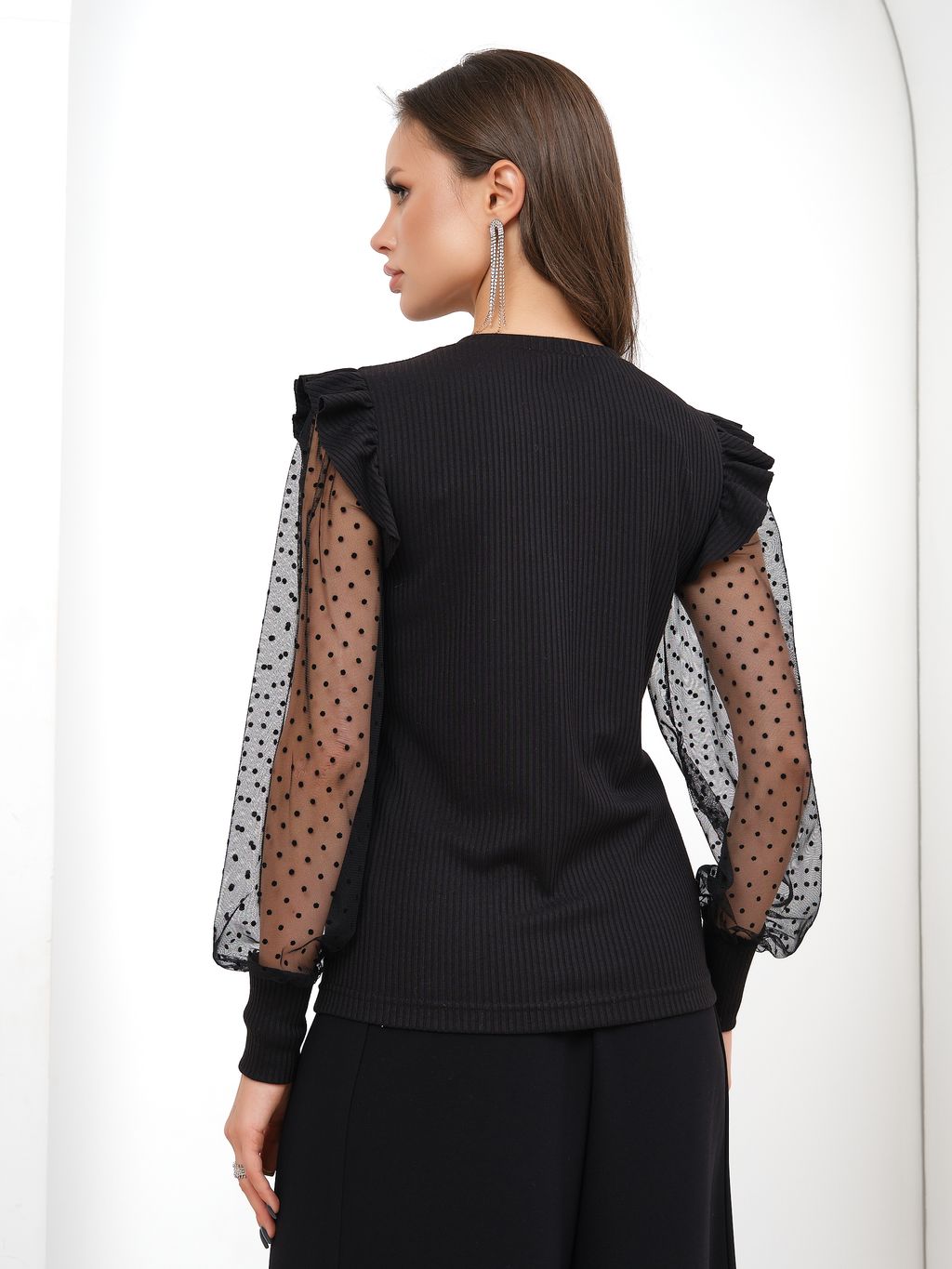 Джемпер с рукавами из сетки - Stilla фото 5