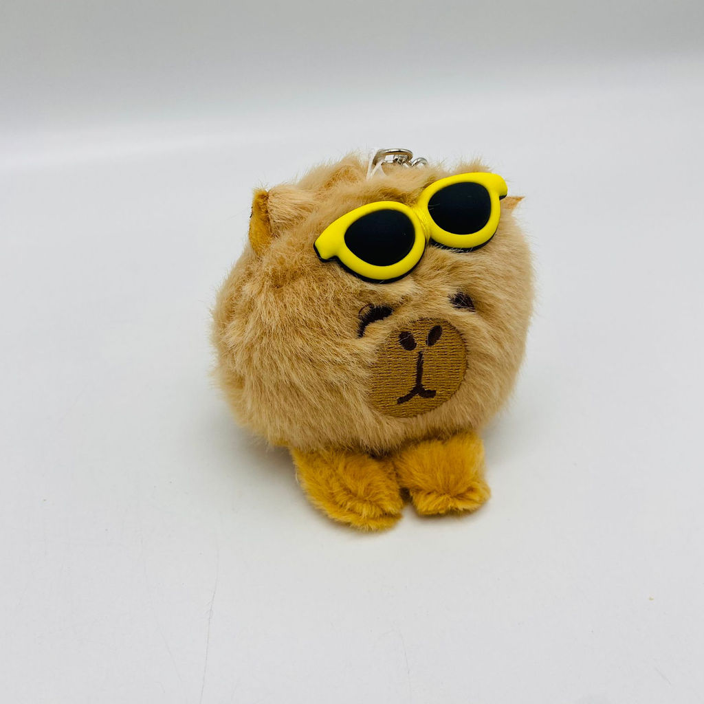 Мягкая игрушка брелок Капибара с очками 7 см - Storyland фото 4