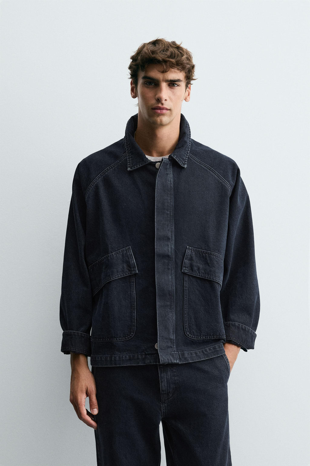 DENIM JACKET WITH POCKETS - Zara фото 2