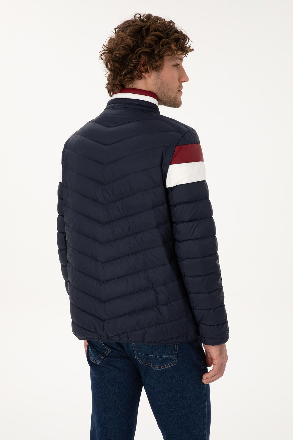 Erkek Lacivert Mont Sepette S_rpriz _ndirim