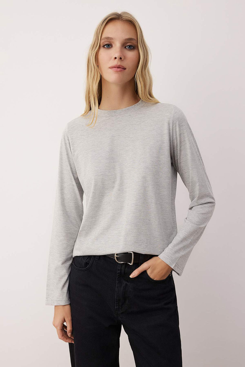 2li Paket %100 Pamuk Bisiklet Yaka Regular/Normal Kesim TWOAW26TS00009 - Trendyolmilla фото 5