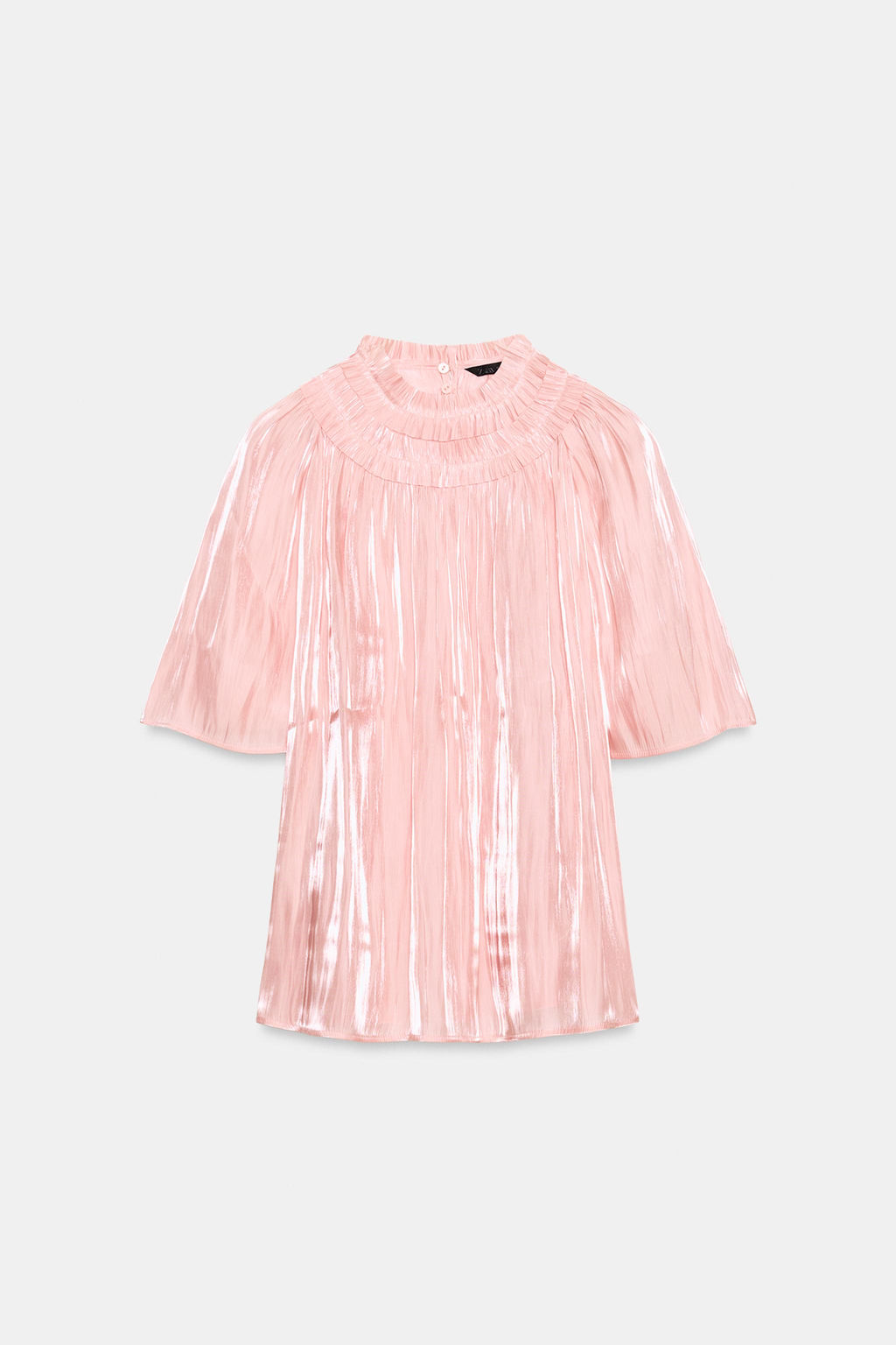 BLUSA EFECTO BRILLO / Rosa pastel - Zara фото 4