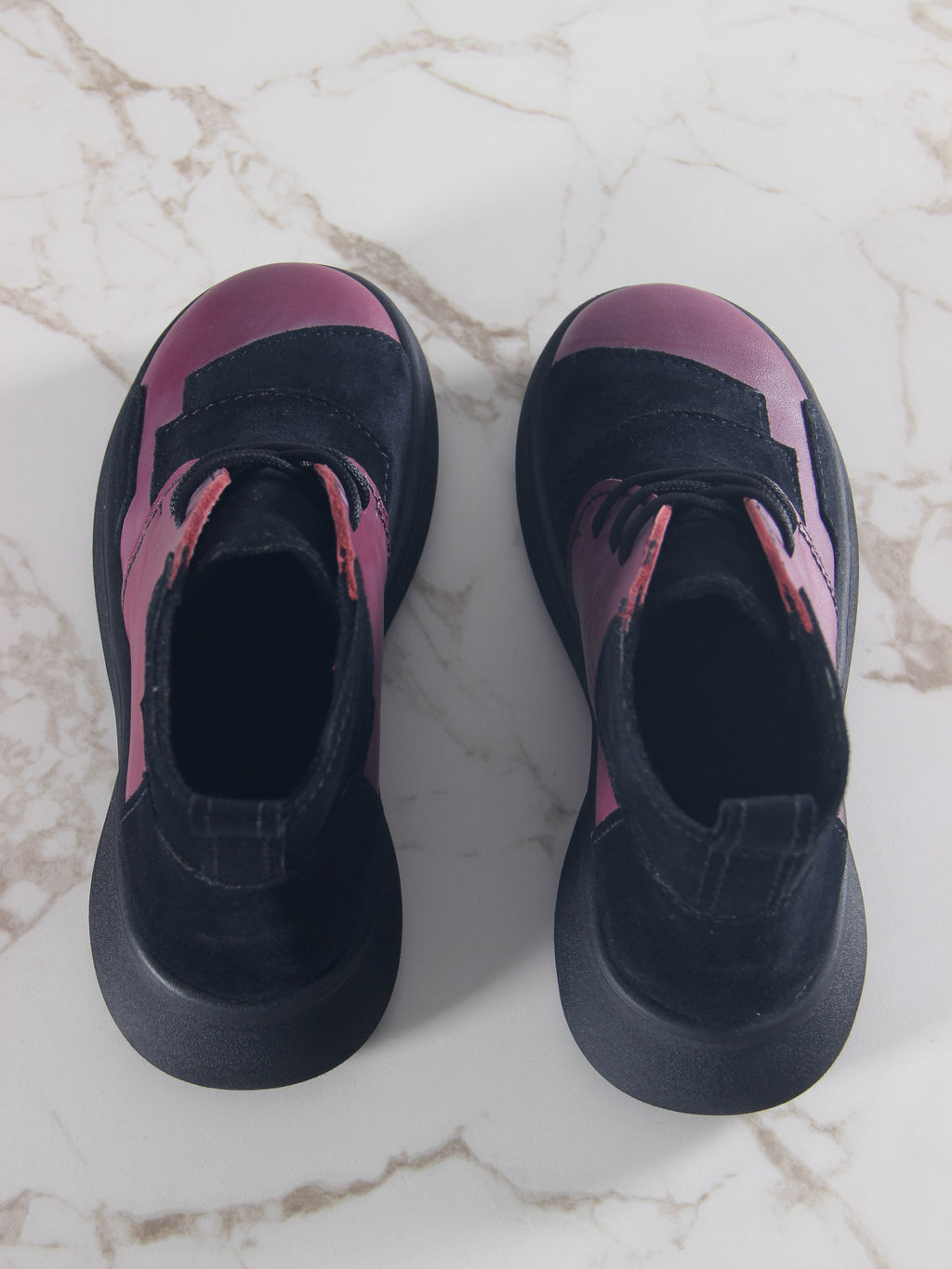 Ботинки EDART 305.927 bl. Вакса бордо+черная замша/байка - Ed'art фото 7