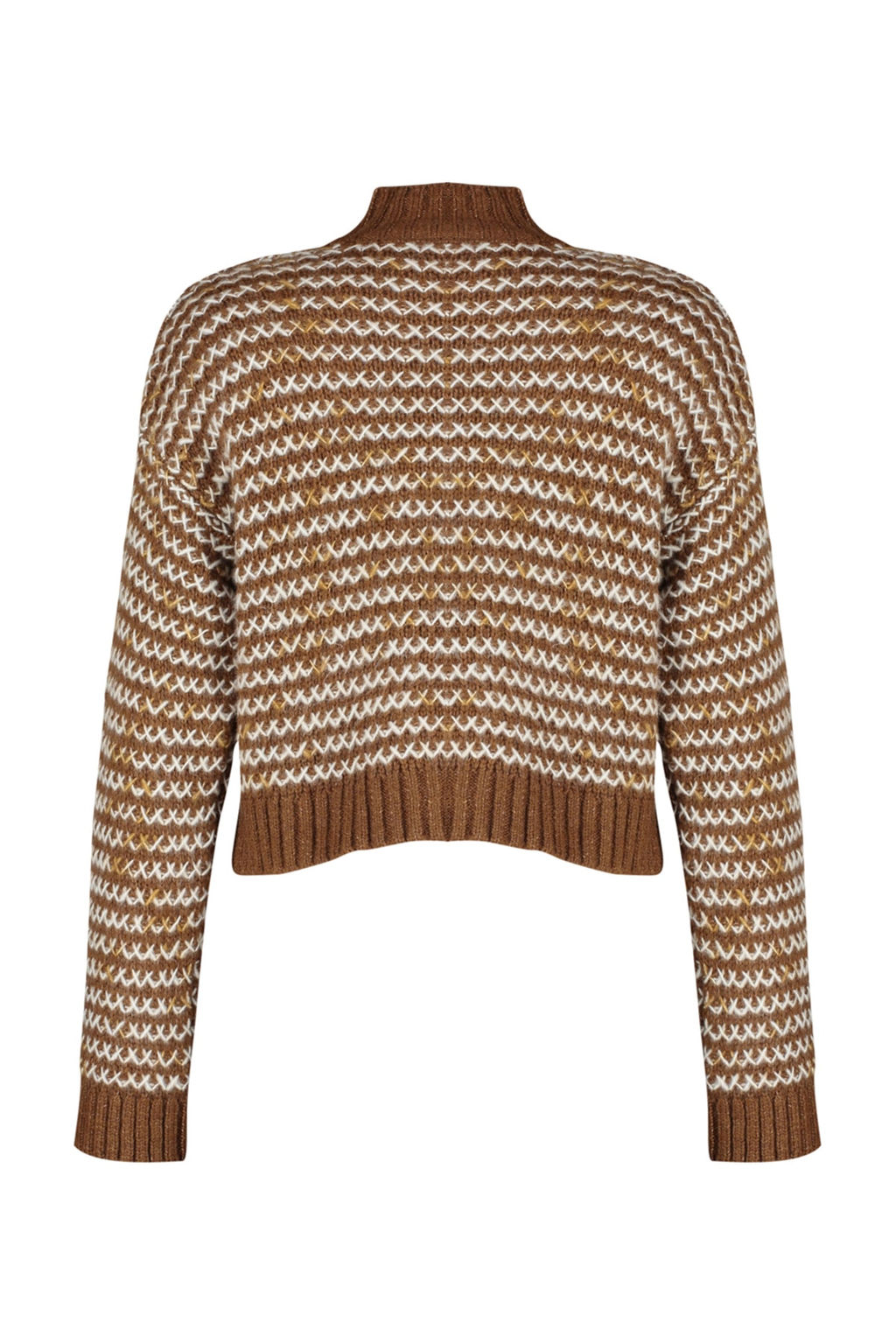 Kahverengi Yumusak Dokulu Degrade Triko H?rka TWOAW24HI00052