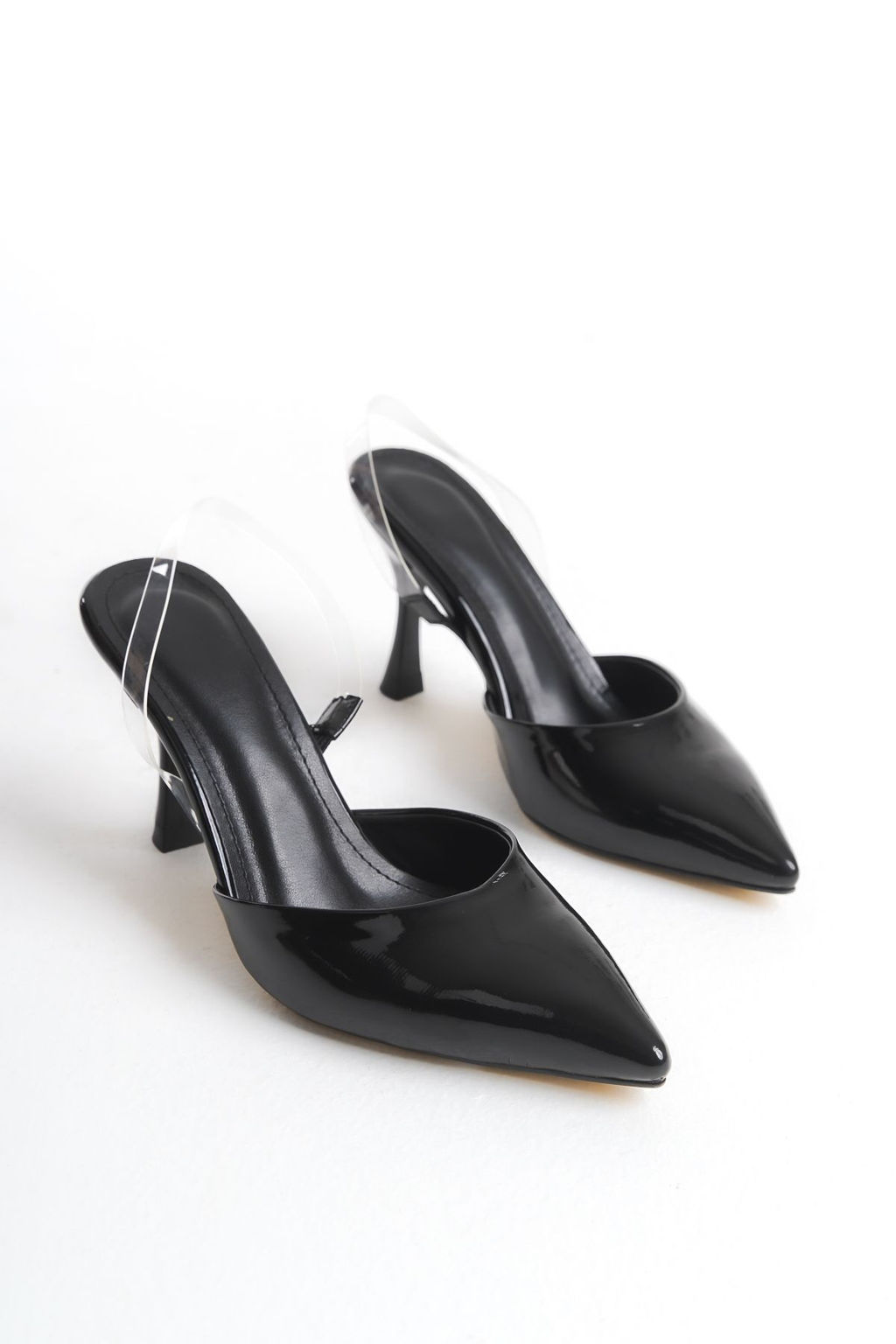 Trendyol Shoes Beyaz Rugan Seffaf Bantl? Kad?n Klasik Ince Topuklu Ayakkab? TAKSS25TO00026 - Trendyolmilla фото 7