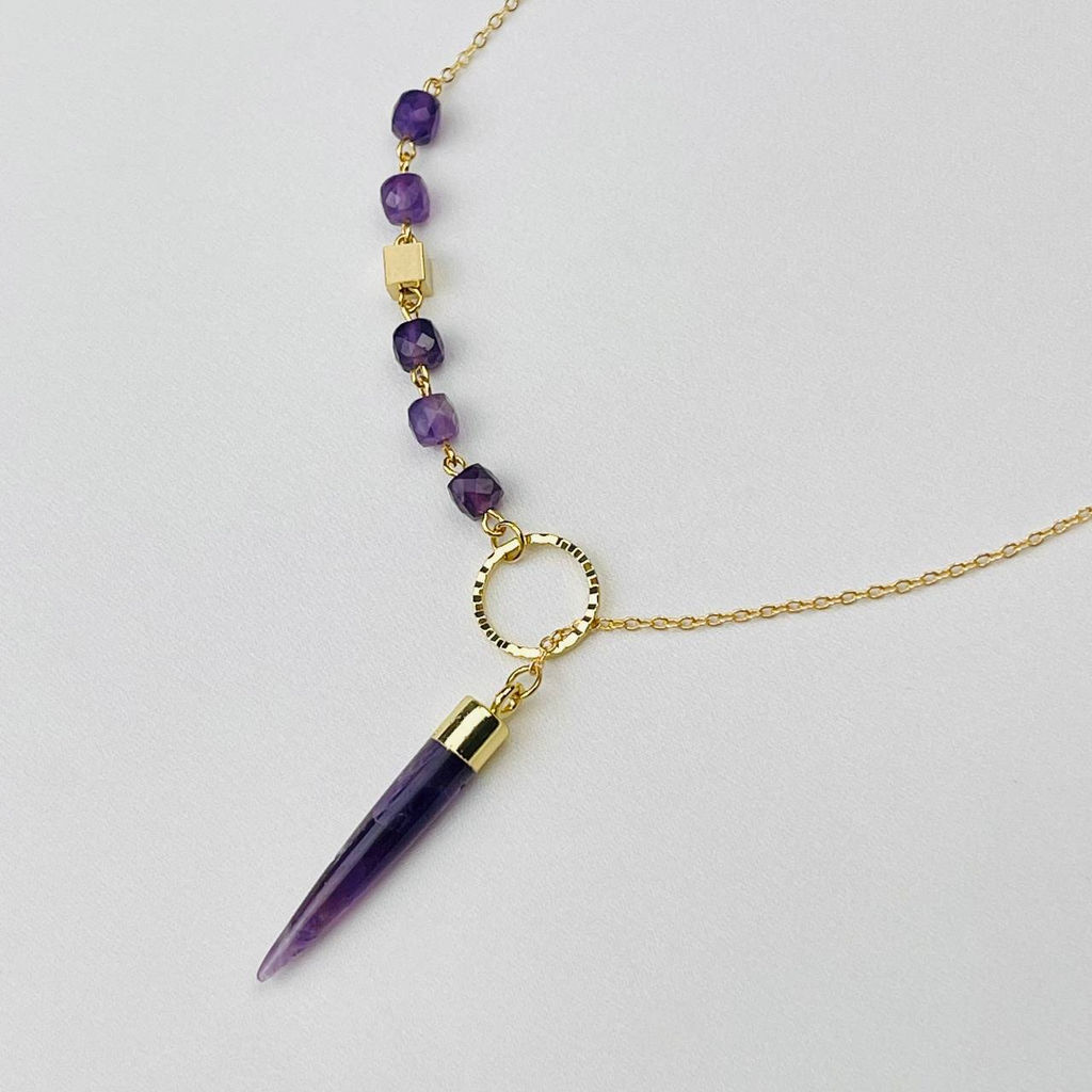 Колье на цепочке с Аметистом