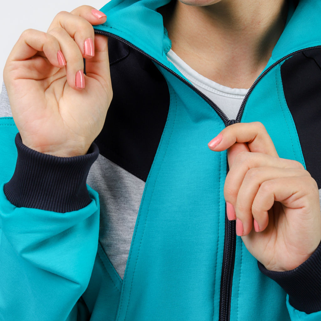 RODOS Спортивный костюм женский весна/лето М-172/1 Ментол/Синий  фото 13