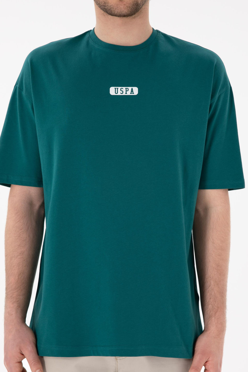 Erkek Oversize Fit Bisiklet Yaka Koyu Ye_il Ti__rt Sepette S_rpriz _ndirim - U.s. polo assn фото 7