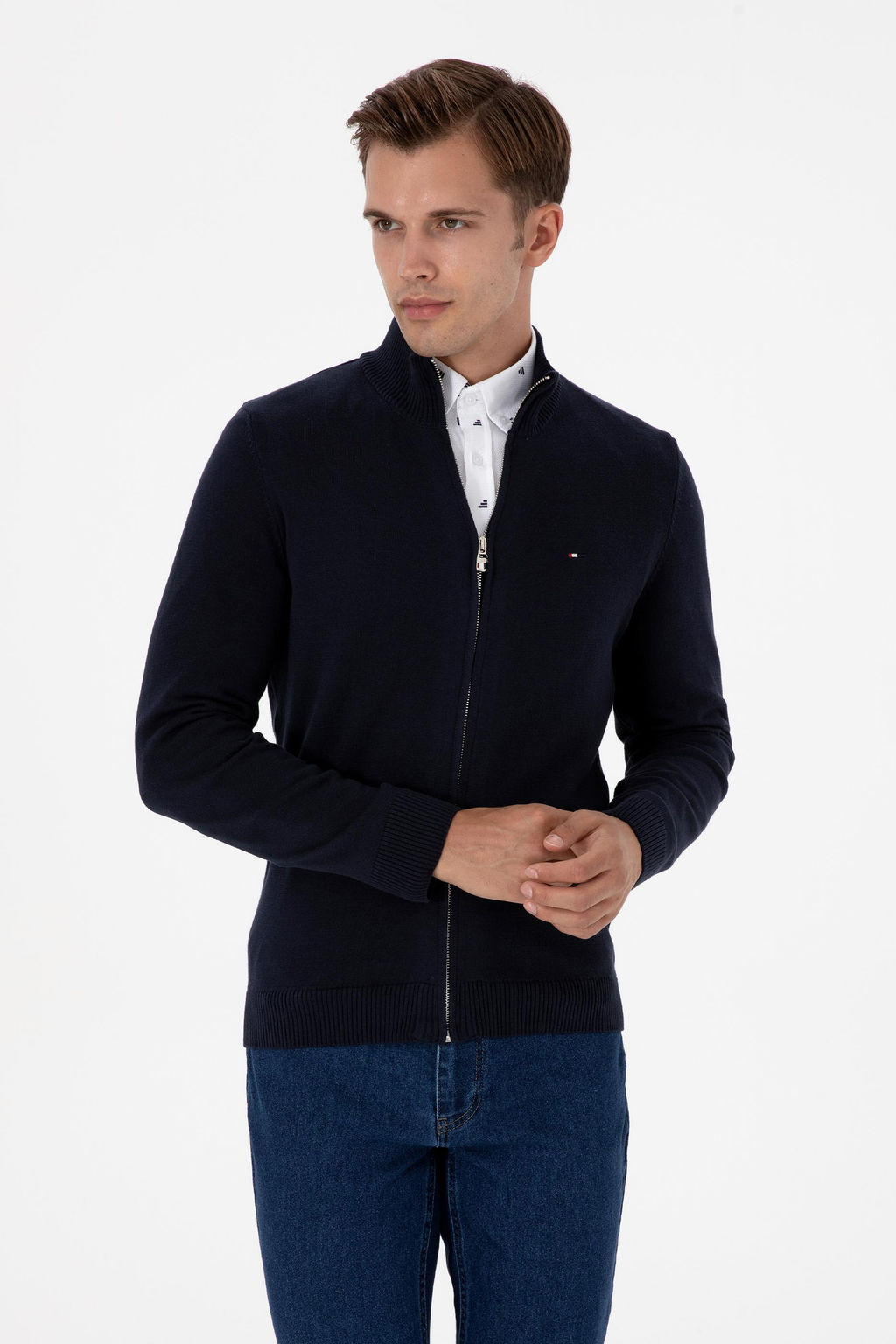 Erkek Slim Fit Lacivert Basic Triko H_rka Sepette S_rpriz _ndirim - U.s. polo assn фото 3