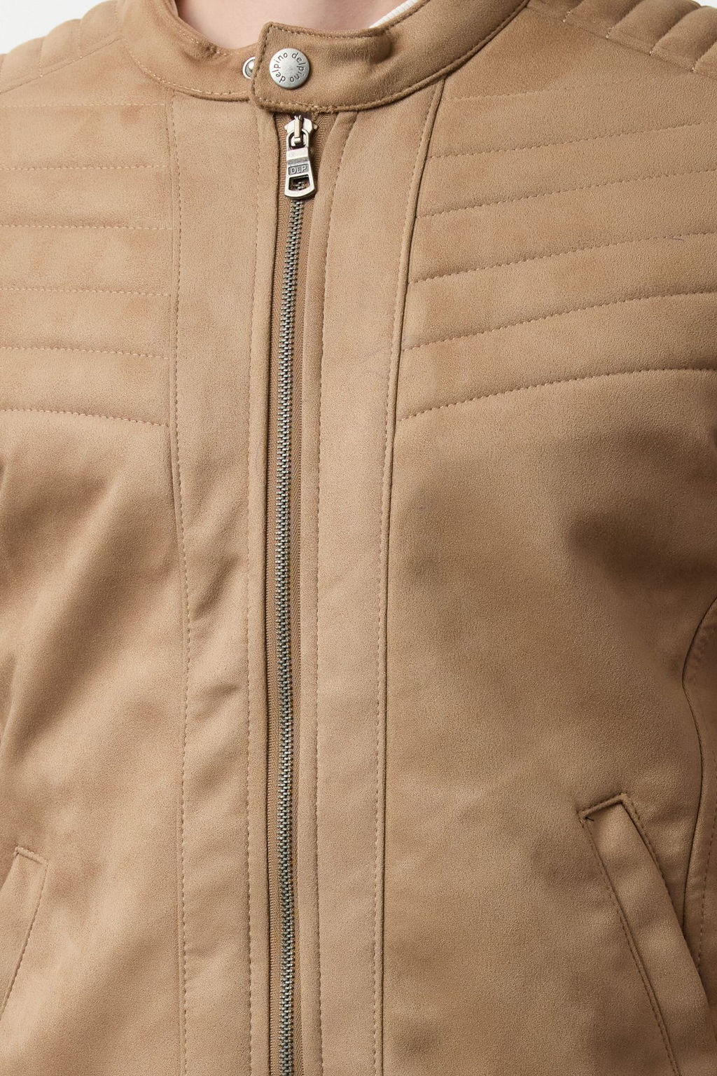 TRENDYOL MAN Camel Slim Fit Suet K?sl?k Biker Ruzgara ve Suya Dayan?kl? Mont Ceket TMNAW25MO00048 - Trendyolmilla фото 3