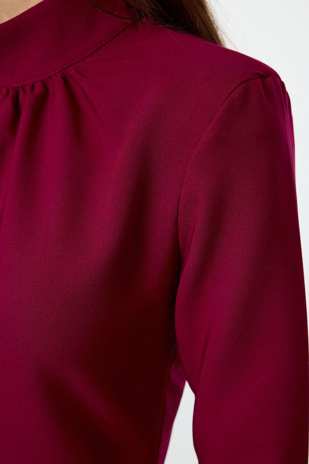 TRENDYOLMILLA Koyu Fusya A Kesim Dik Yaka Mini Dokuma Elbise TWOAW25EL00266  фото 9