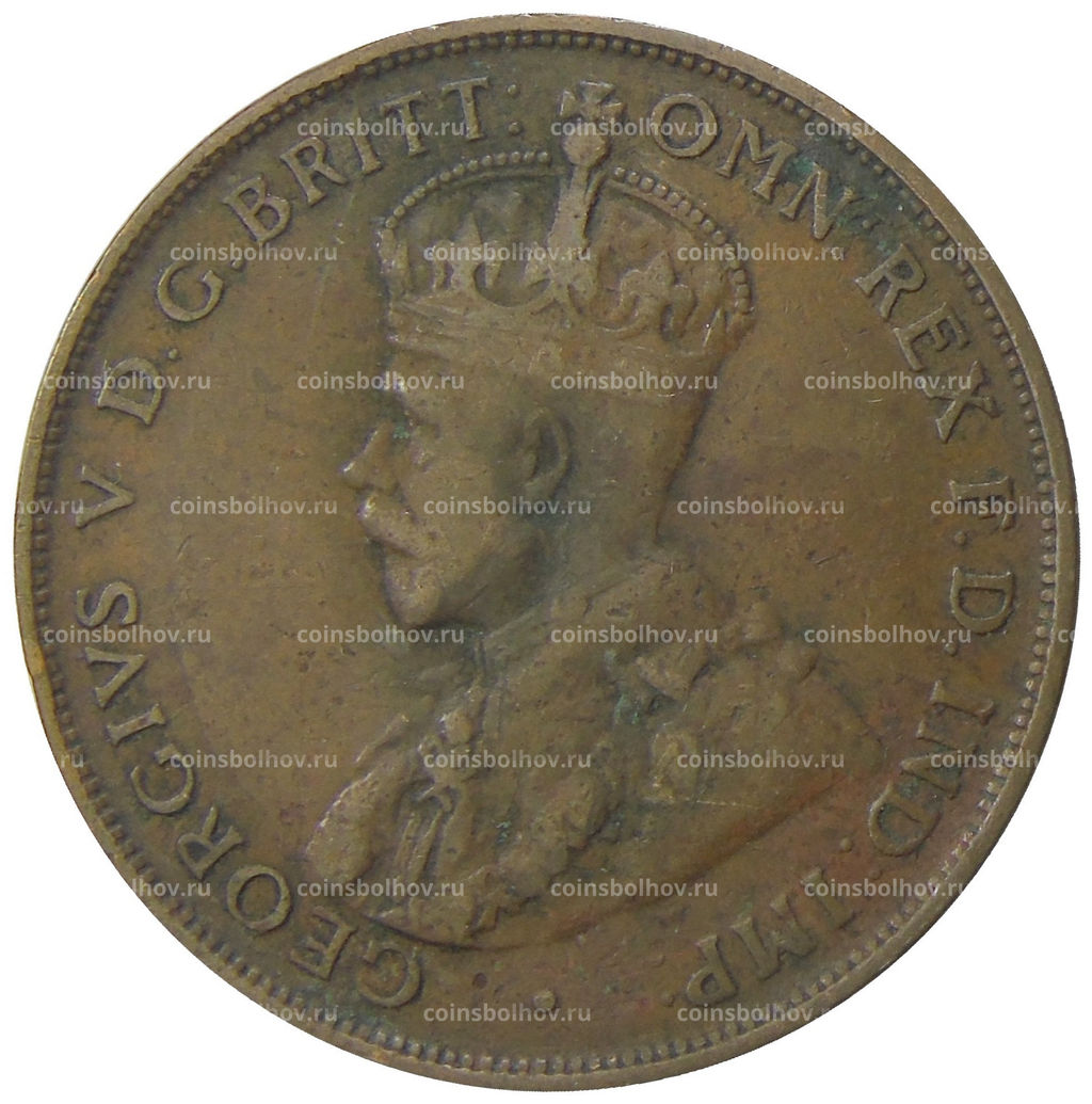Монета 1 пенни 1924 года Австралия