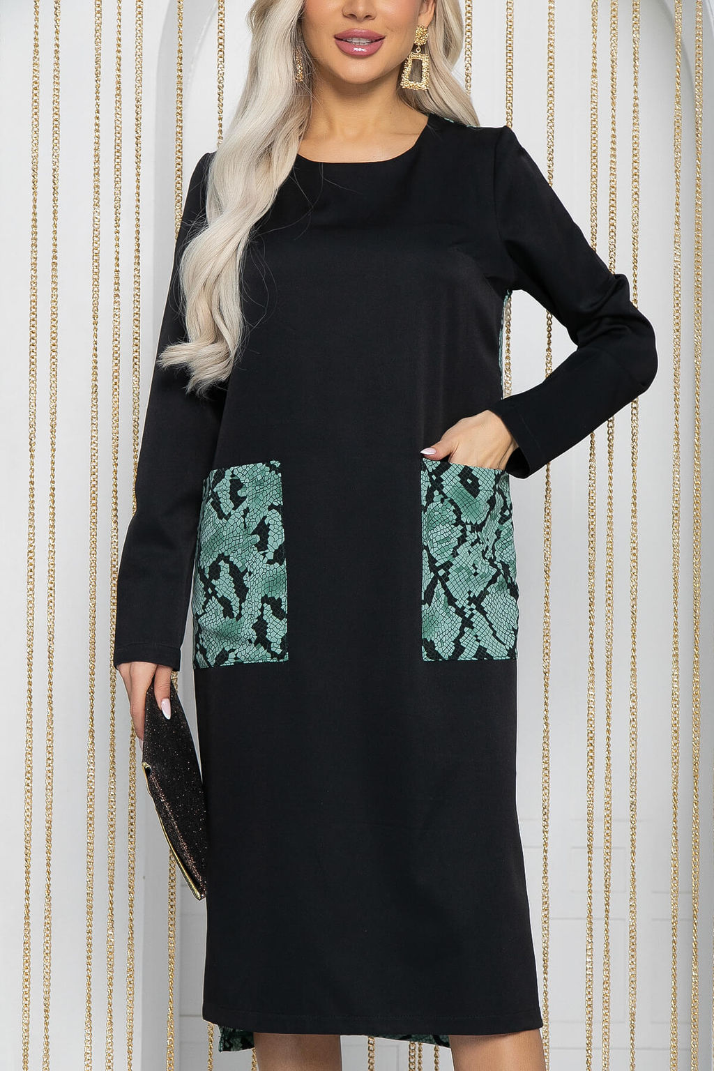 Платье Азиза (черное) П12212-25 - Lt collection фото 3