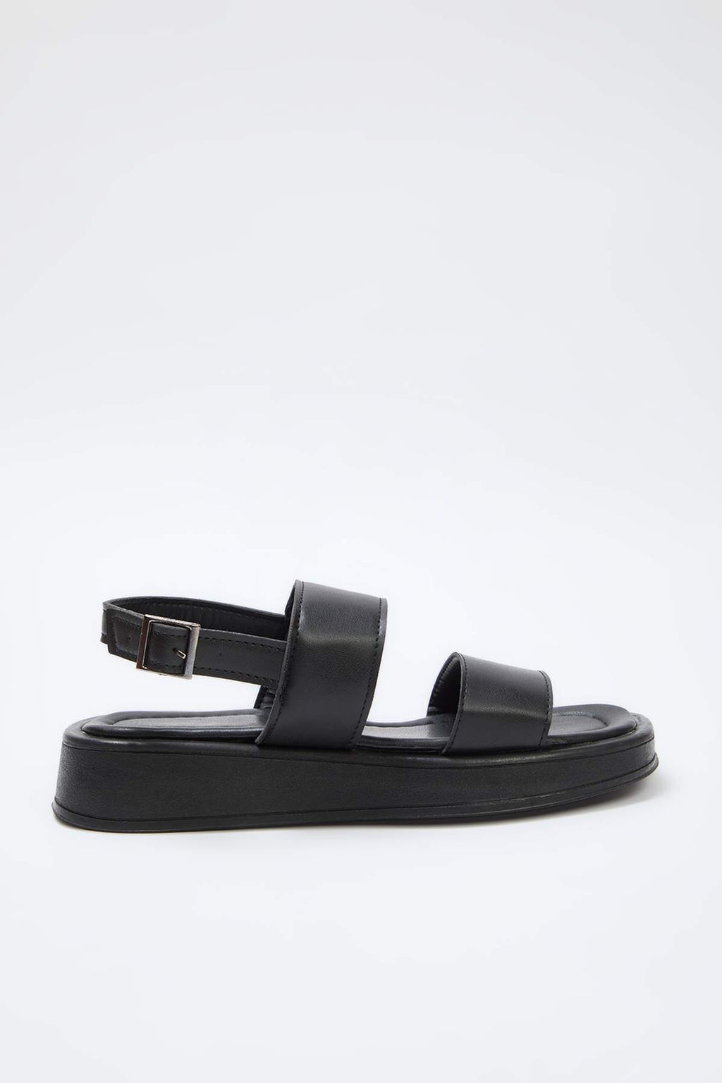 Siyah Cift Bantl? Kal?n Taban Kad?n Sandalet TAKSS25SD00072 - Trendyolmilla фото 6