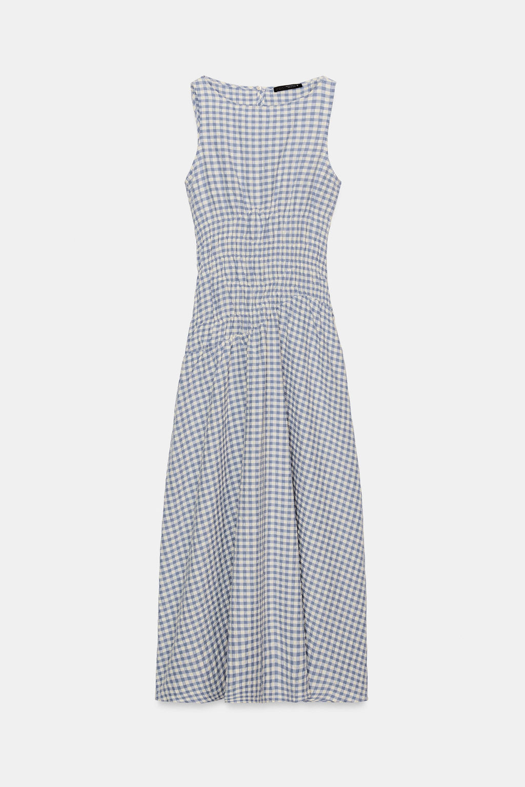 GINGHAM CHECK MIDI DRESS - Zara фото 12